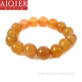 Natural single-layer round beads topaz bracelet